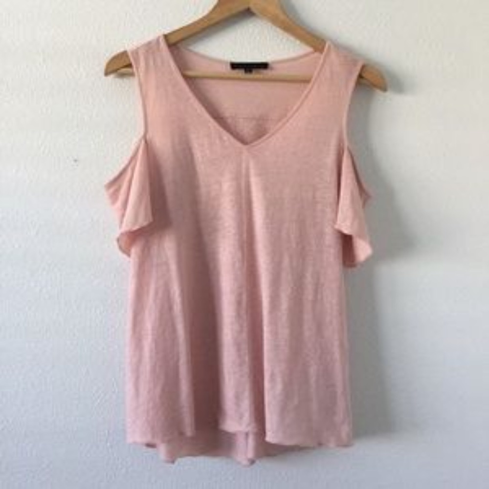 Sanctuary Cold Shoulder T shirt, Pink